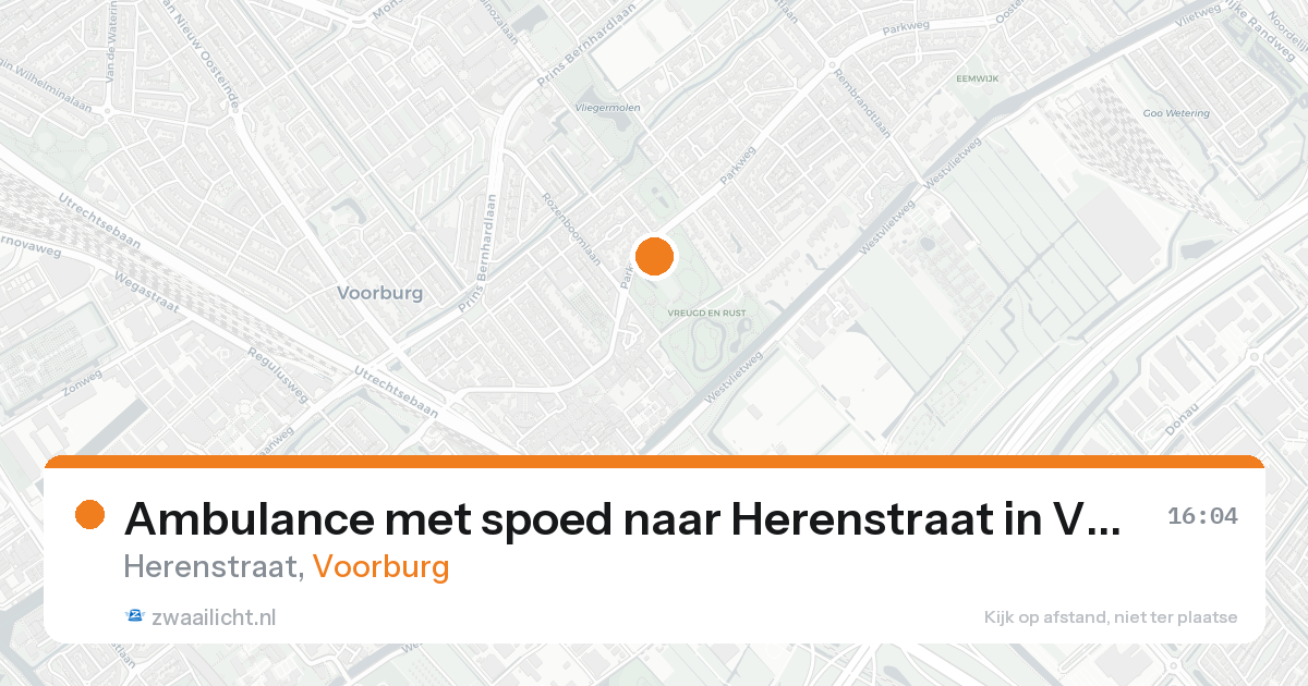 Ambulance met spoed naar Herenstraat in Voorburg — 18 mrt 2026
