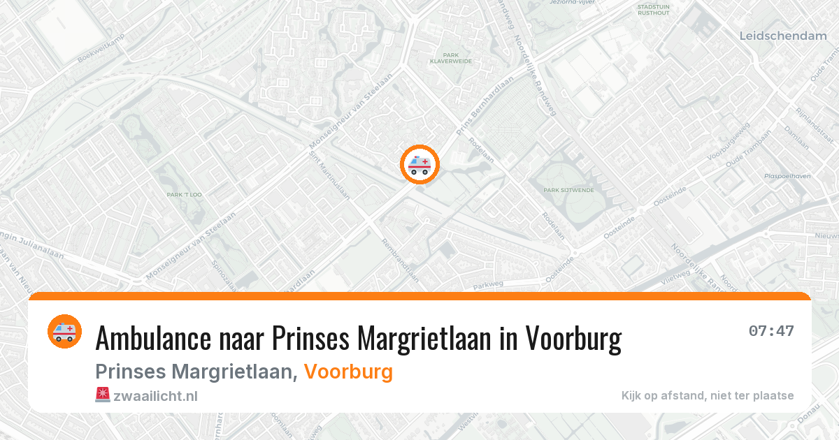 Ambulance naar Prinses Margrietlaan in Voorburg — 14 jul 2026