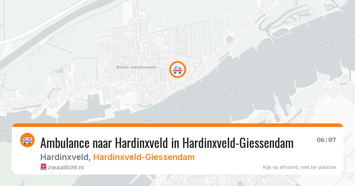 Ambulance naar Hardinxveld in Hardinxveld-Giessendam — 17 mei 2026