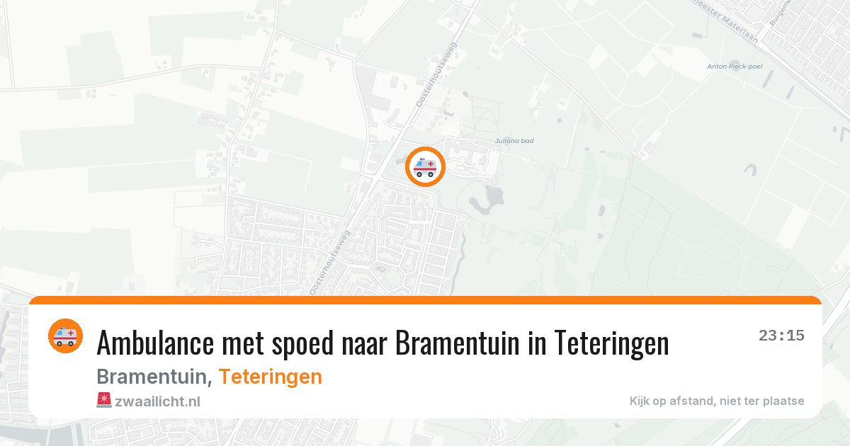 Ambulance met spoed naar Bramentuin in Teteringen — 16 mei 2026