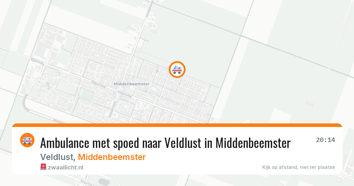 Ambulance met spoed naar Veldlust in Middenbeemster — 8 mei 2026