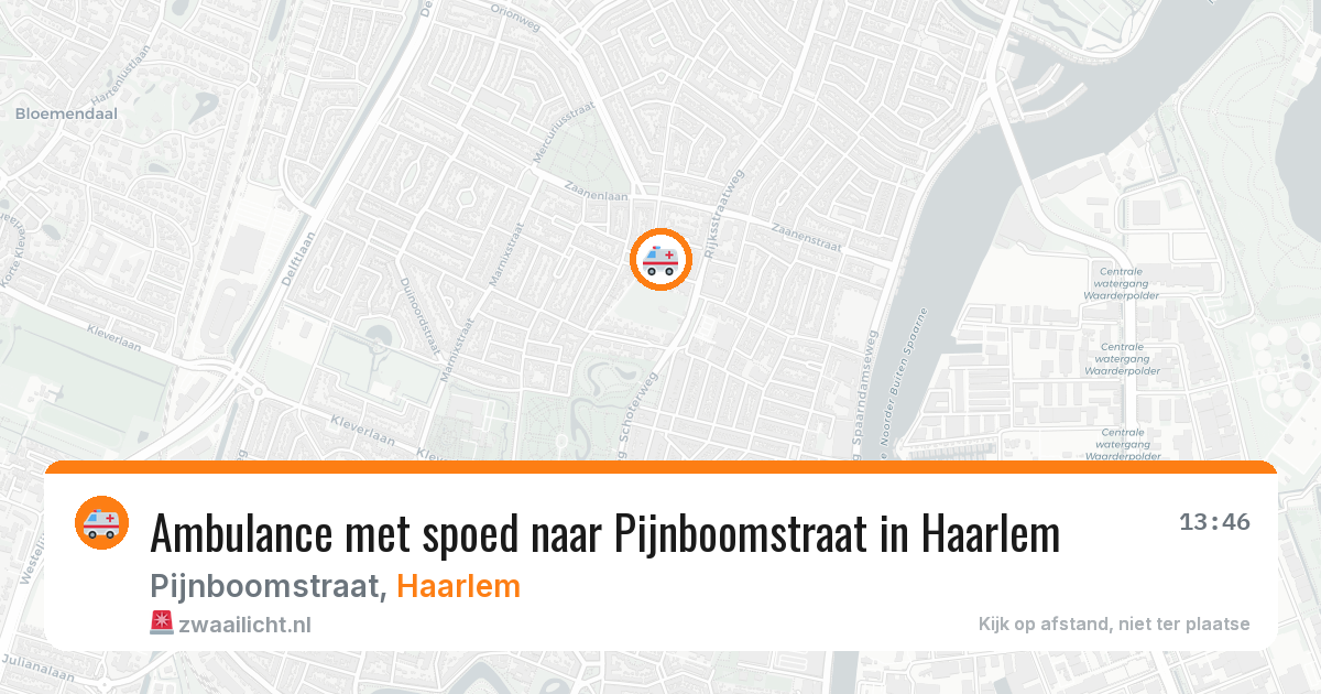 Ambulance met spoed naar Pijnboomstraat in Haarlem — 18 jun 2026
