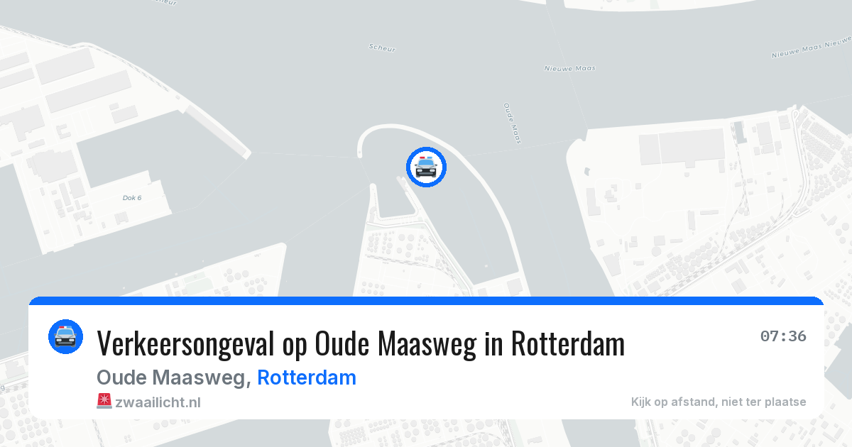 Verkeersongeval op Oude Maasweg in Rotterdam — 14 jul 2026