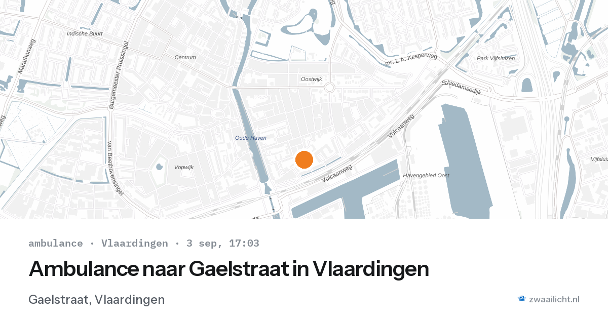 Ambulance naar Gaelstraat in Vlaardingen — 3 sep 2026