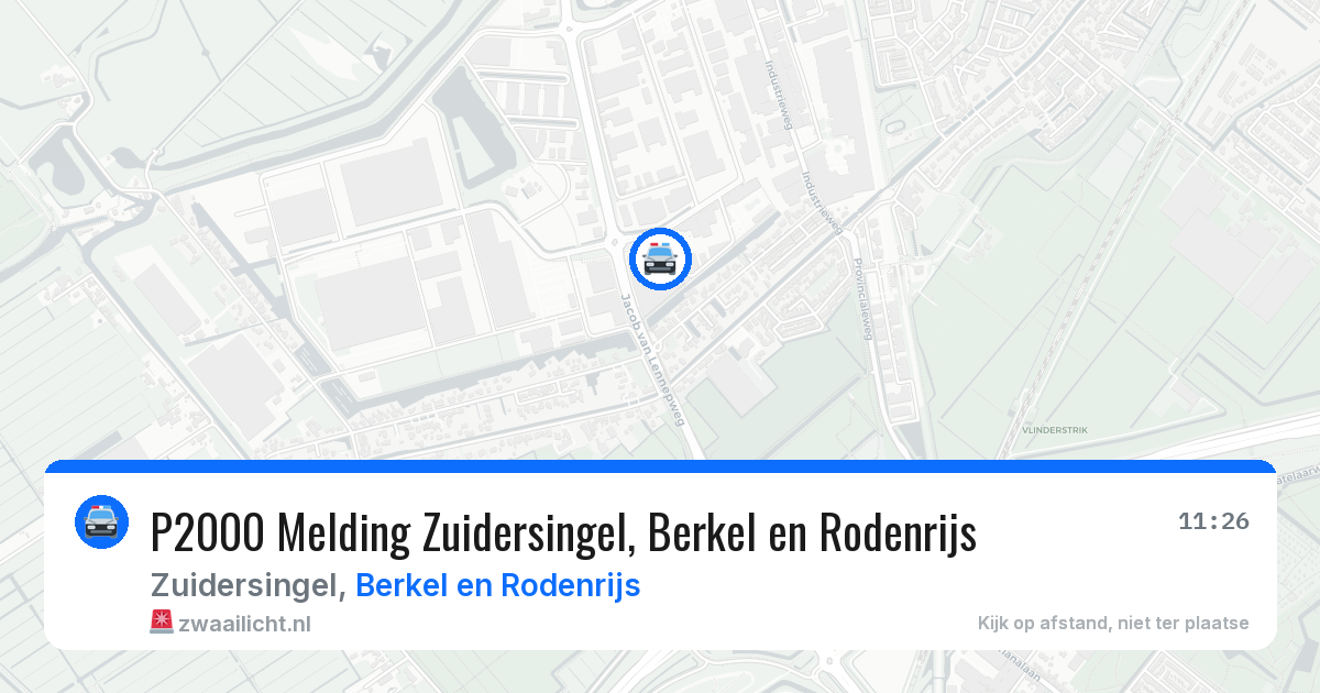 P2000 Melding Zuidersingel, Berkel en Rodenrijs — 31 jul 2026