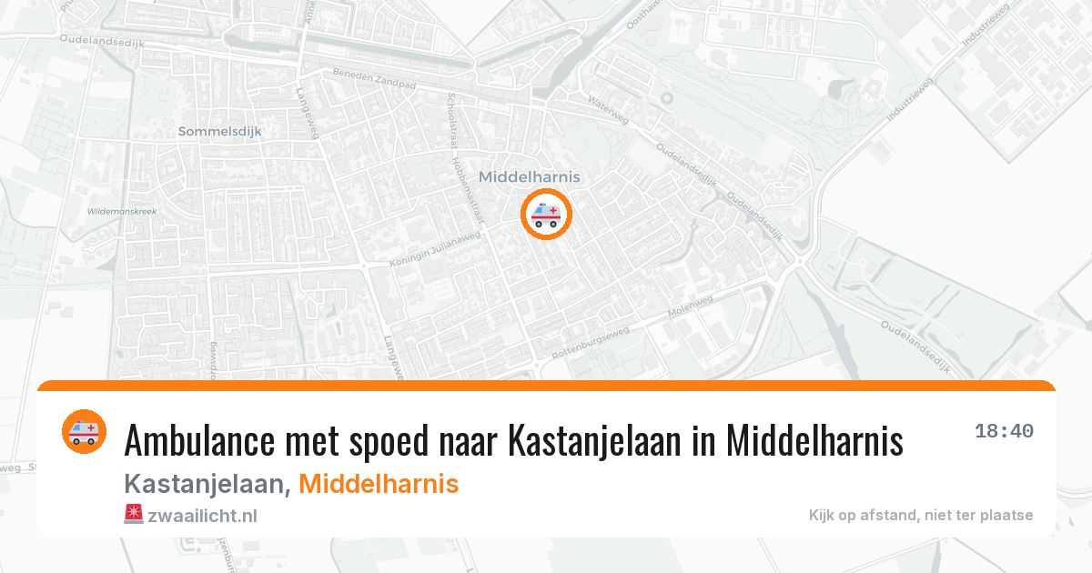 Ambulance met spoed naar Kastanjelaan in Middelharnis — 2 aug 2026