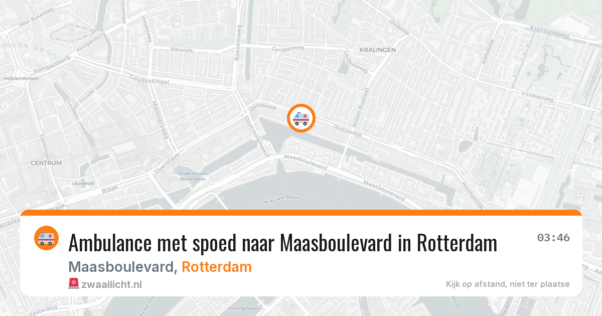 Ambulance met spoed naar Maasboulevard in Rotterdam — 8 aug 2026