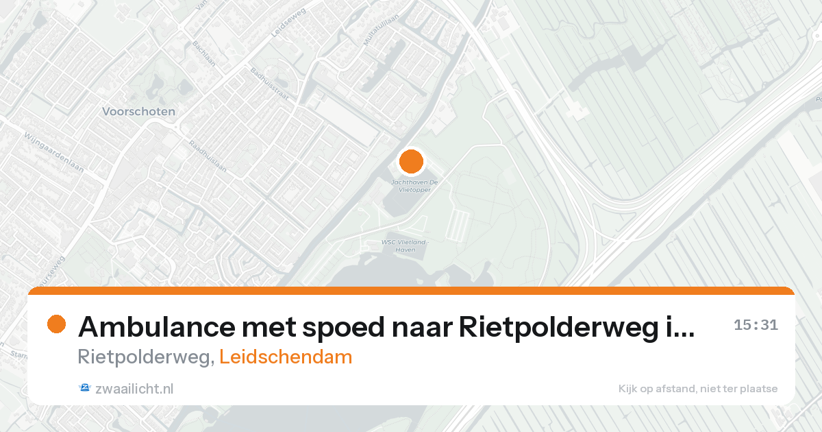 Ambulance met spoed naar Rietpolderweg in Leidschendam — 18 aug 2026