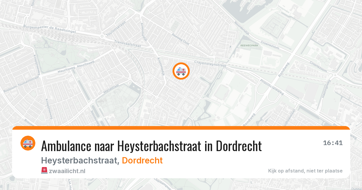 Ambulance naar Heysterbachstraat in Dordrecht — 22 mei 2026