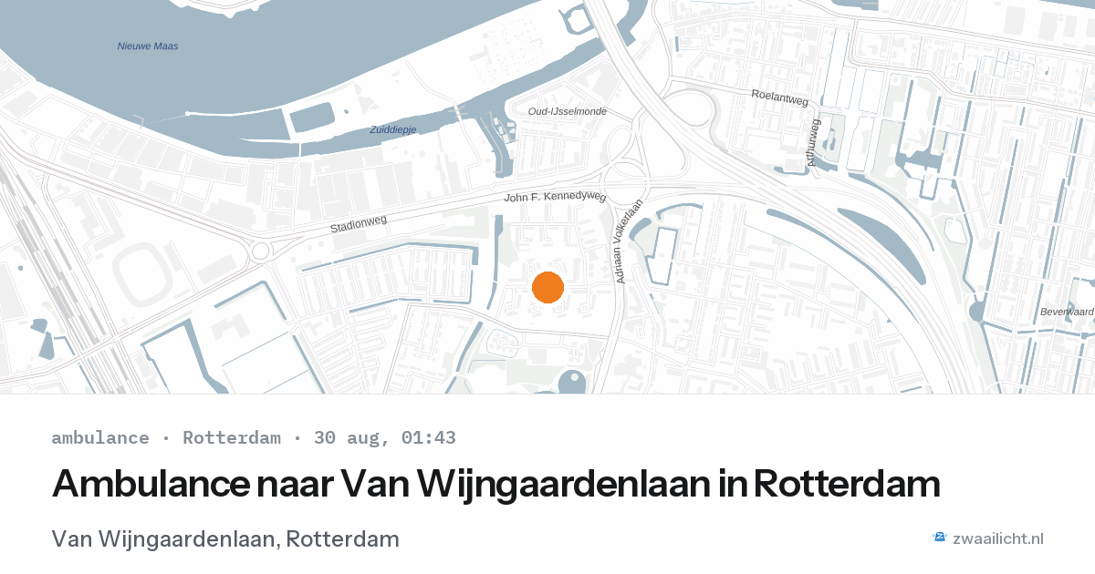 Ambulance naar Van Wijngaardenlaan in Rotterdam — 29 aug 2026