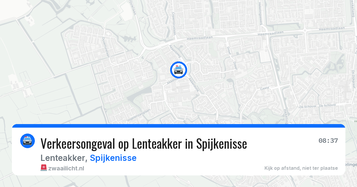 Verkeersongeval op Lenteakker in Spijkenisse — 7 jul 2026