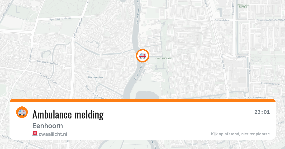 Ambulance melding — 9 aug 2026