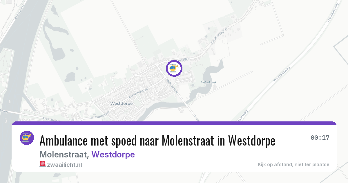 Ambulance met spoed naar Molenstraat in Westdorpe — 1 jun 2026