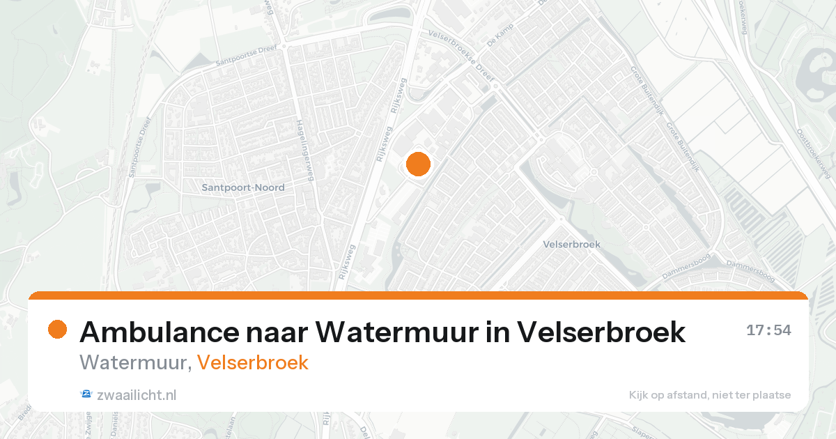 Ambulance naar Watermuur in Velserbroek — 23 aug 2026
