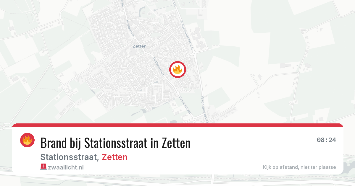 Brand bij Stationsstraat in Zetten — 20 jun 2026