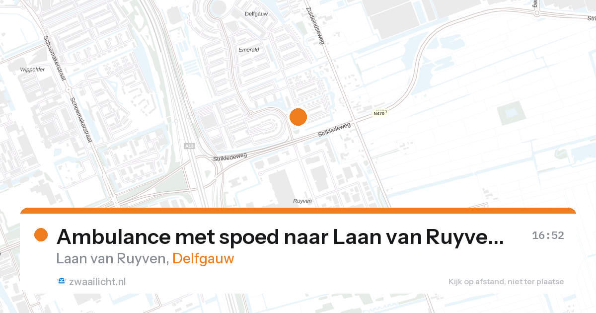Ambulance met spoed naar Laan van Ruyven in Delfgauw — 4 apr 2026