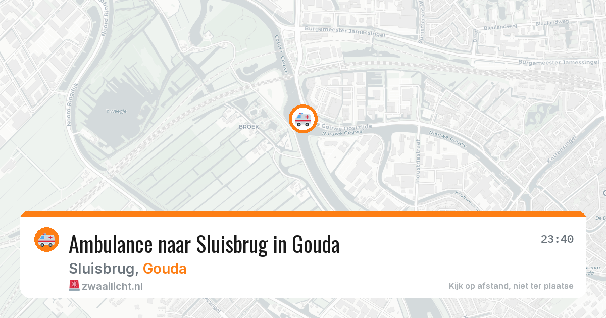 Ambulance naar Sluisbrug in Gouda — 29 jul 2026