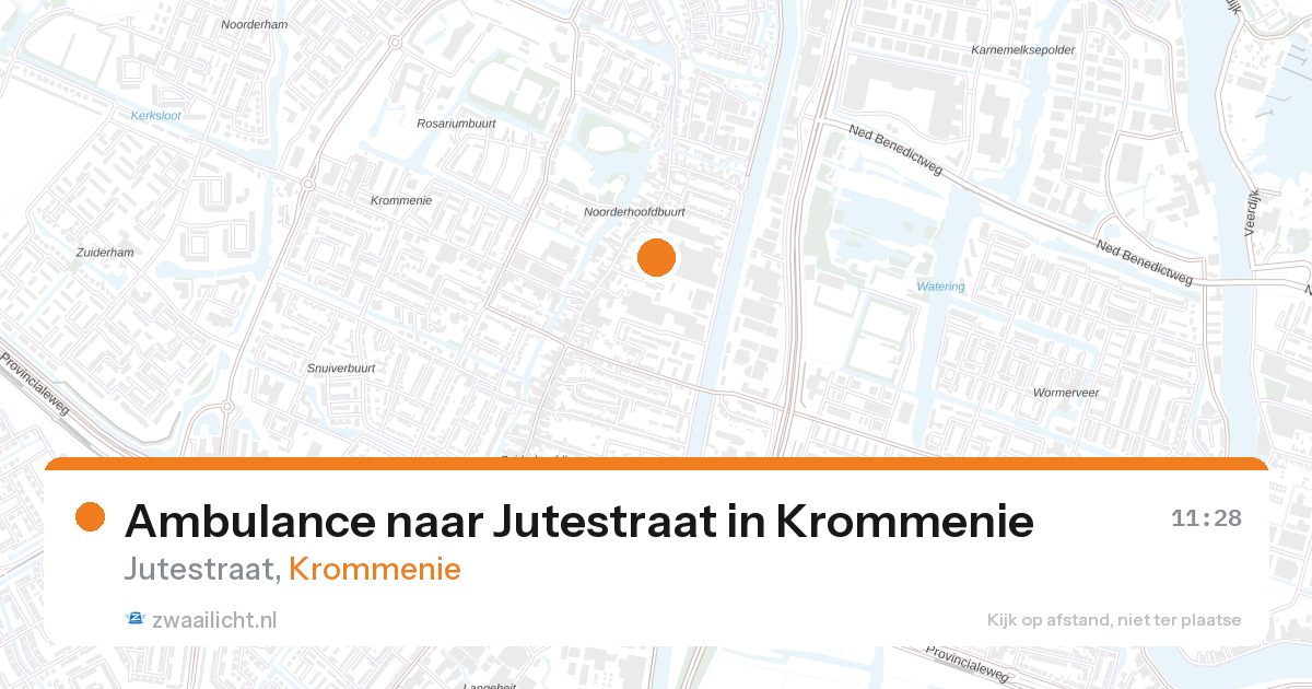 Ambulance naar Jutestraat in Krommenie — 28 jun 2026