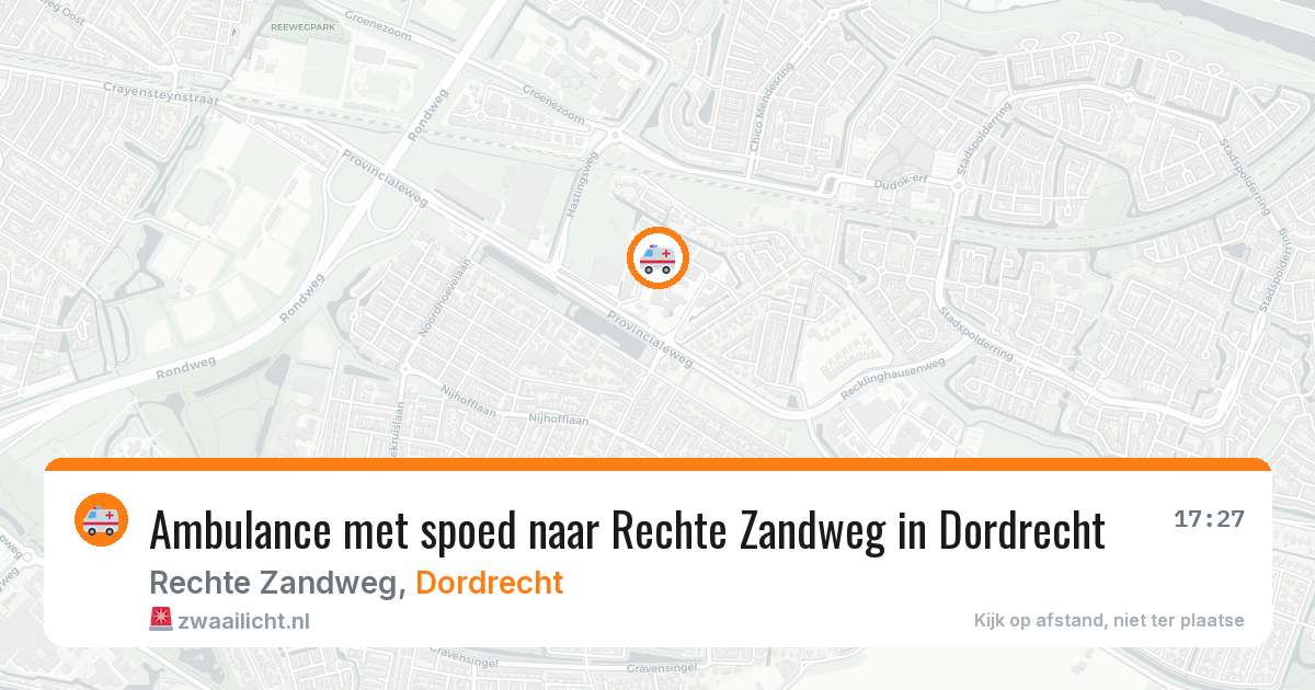 Ambulance met spoed naar Rechte Zandweg in Dordrecht — 24 mrt 2026