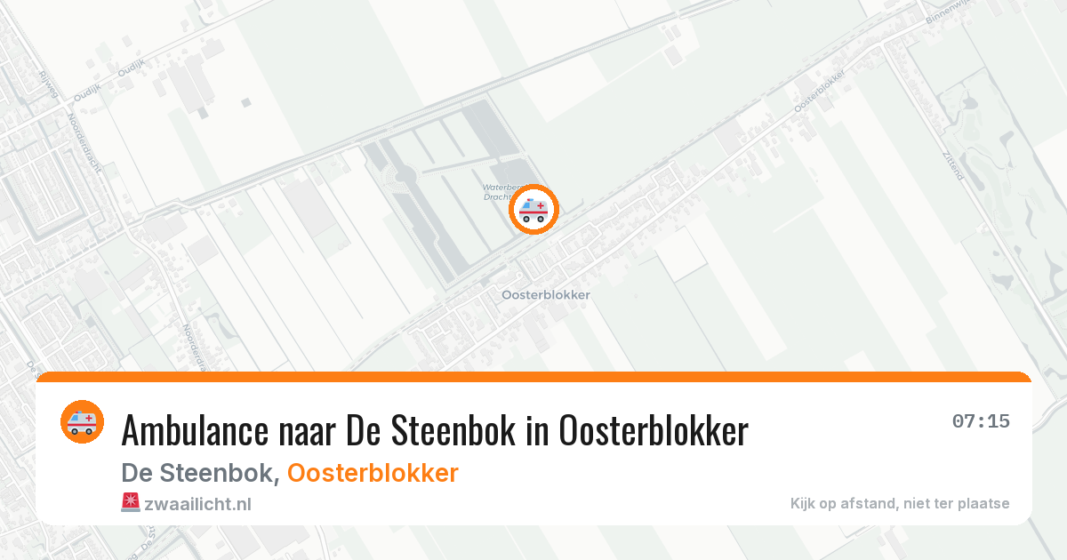 Ambulance naar De Steenbok in Oosterblokker — 28 apr 2026