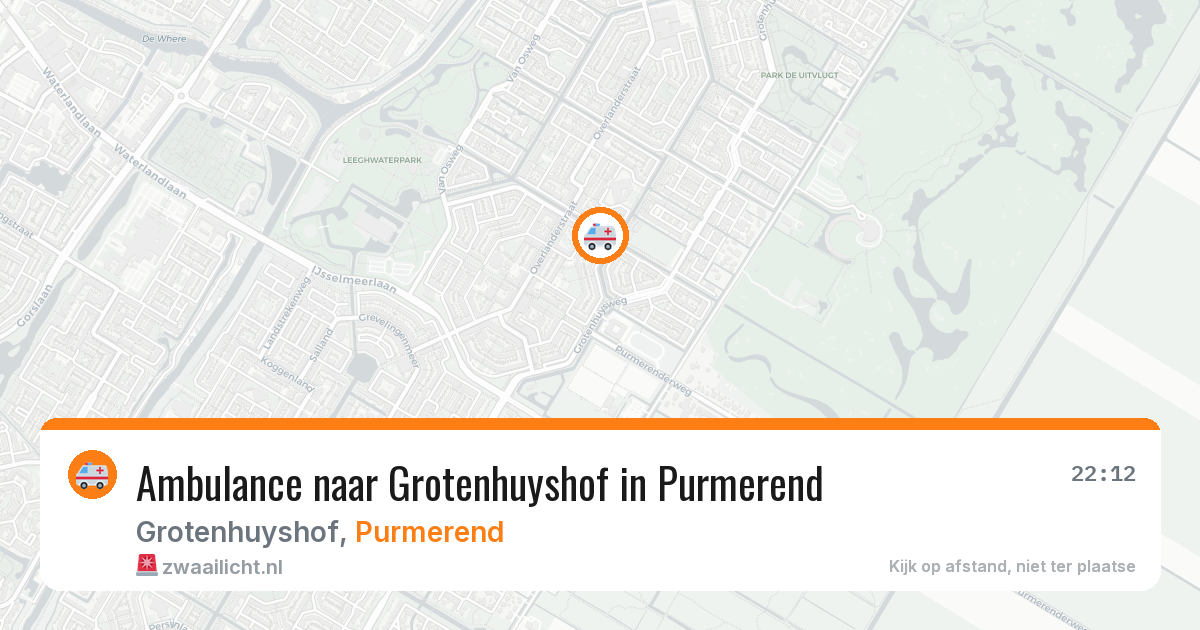 Ambulance naar Grotenhuyshof in Purmerend — 9 aug 2026