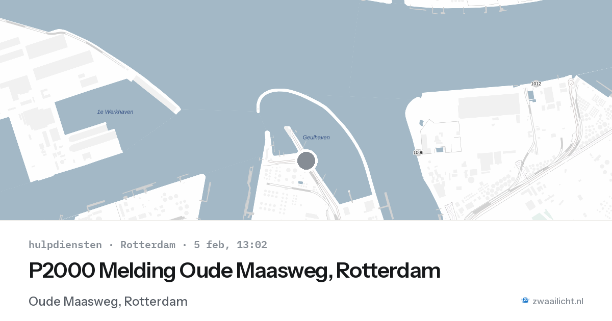 P2000 Melding Oude Maasweg, Rotterdam — 5 feb 2026