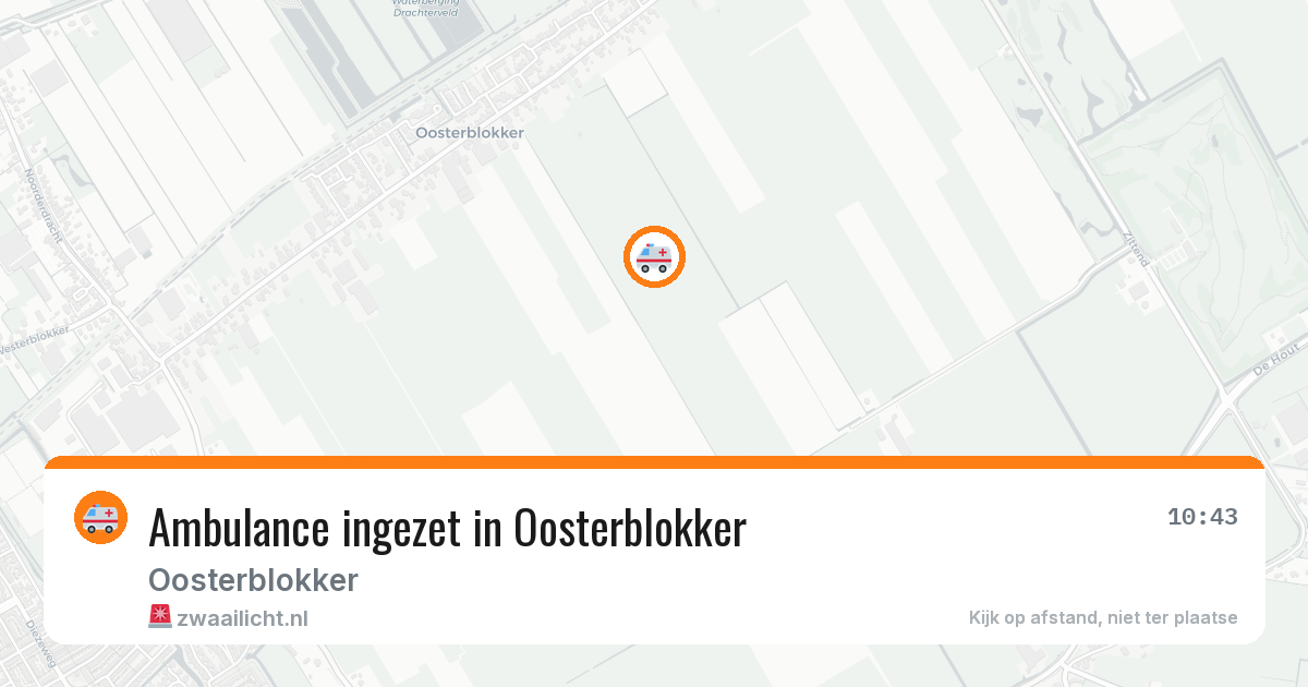 Ambulance ingezet in Oosterblokker — 12 jun 2026