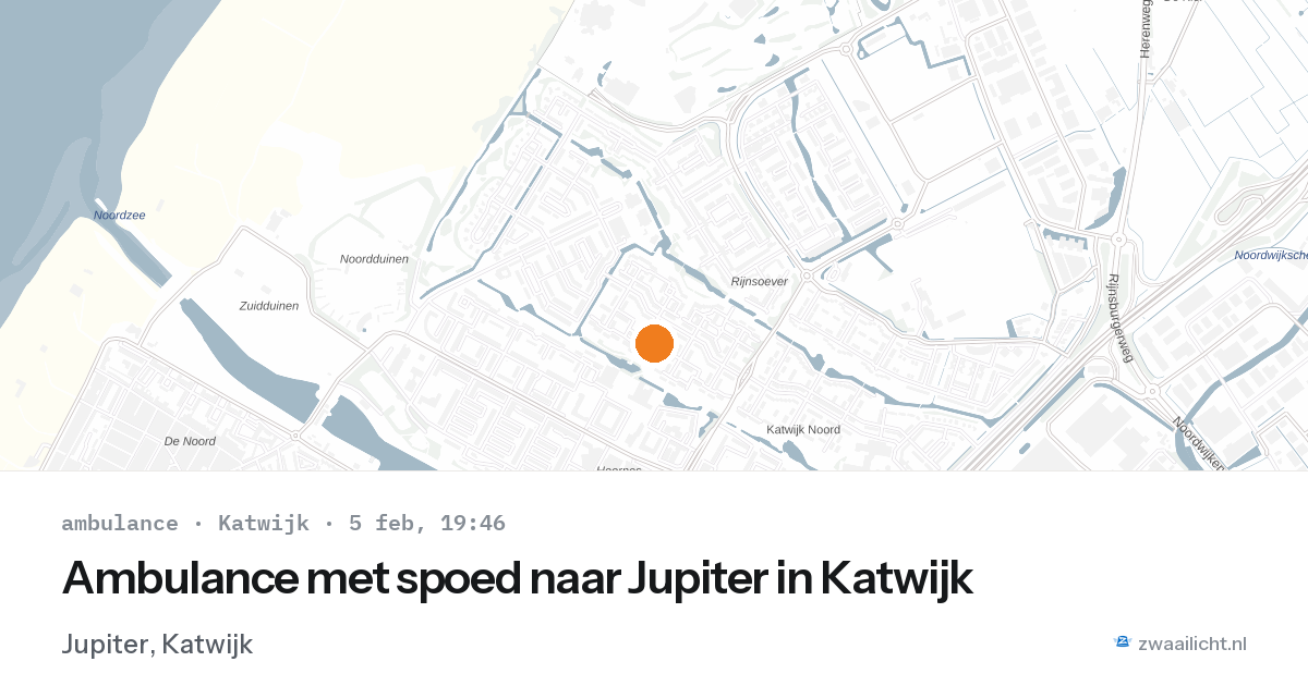 Ambulance met spoed naar Jupiter in Katwijk — 5 feb 2026