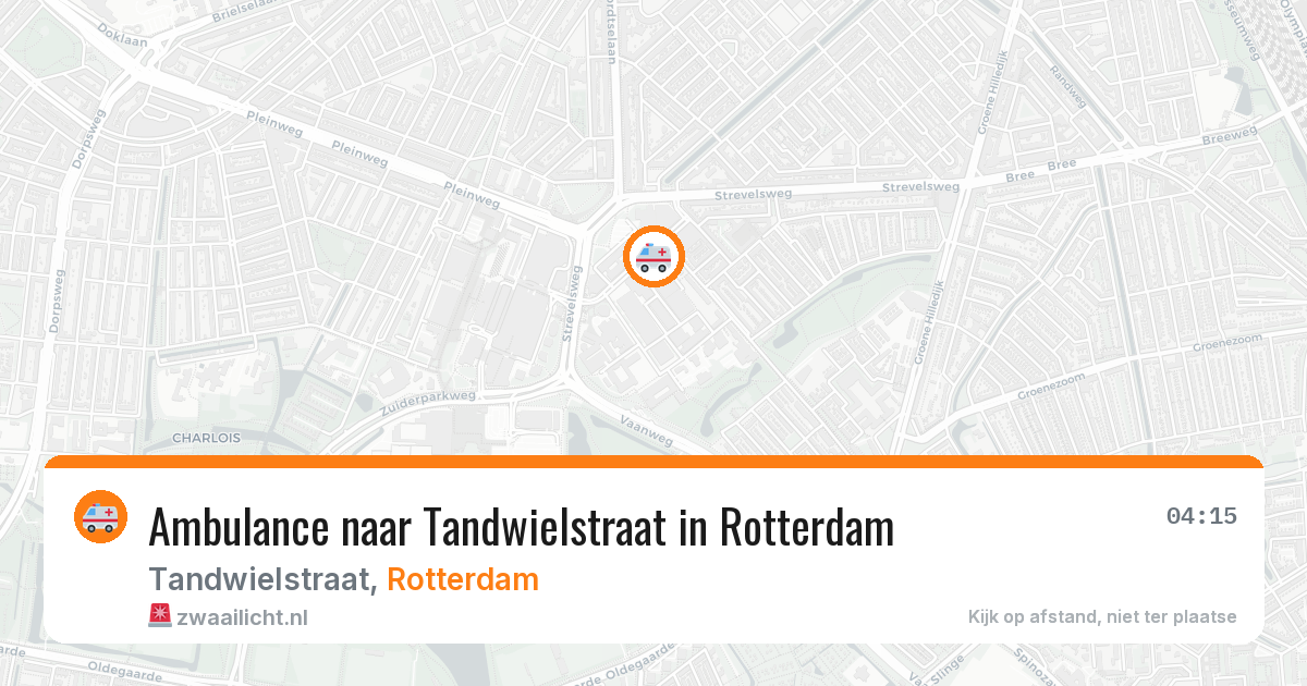 Ambulance naar Tandwielstraat in Rotterdam — 11 jul 2026