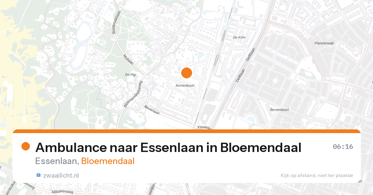 Ambulance naar Essenlaan in Bloemendaal — 27 aug 2026