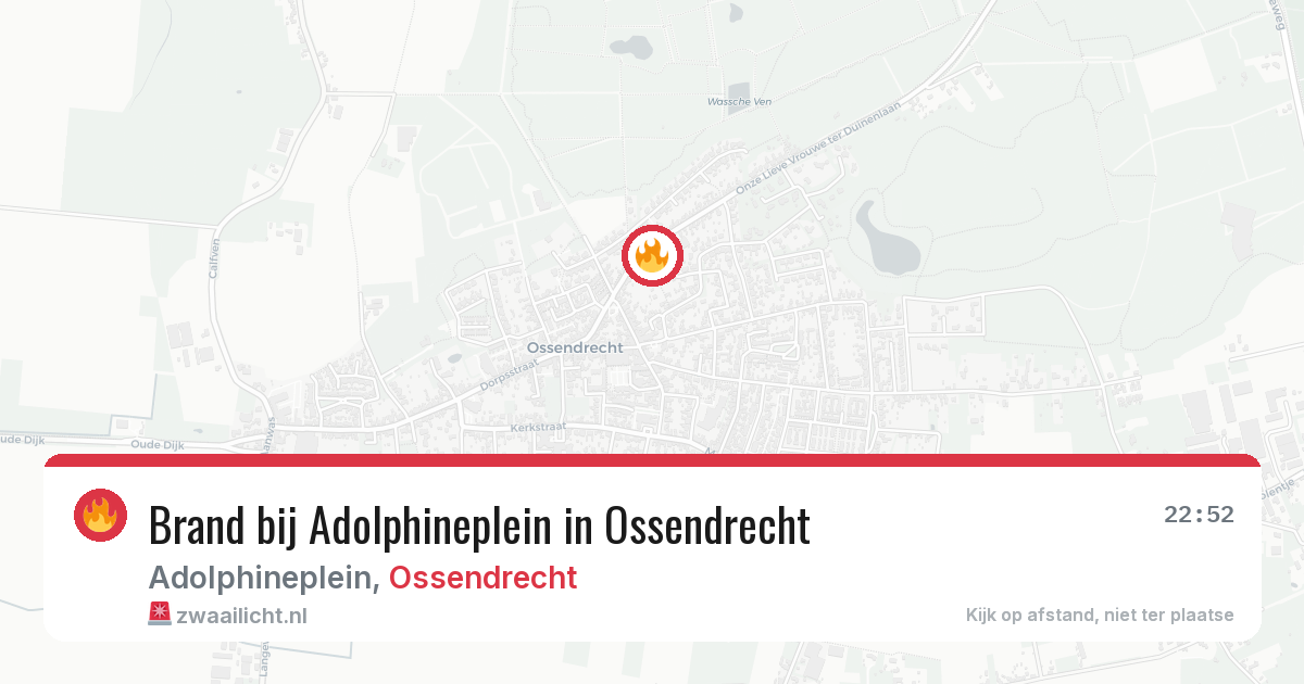 Brand bij Adolphineplein in Ossendrecht — 19 mei 2026