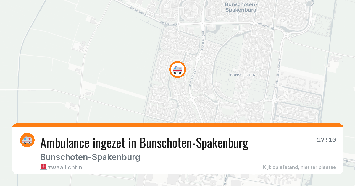 Ambulance ingezet in Bunschoten-Spakenburg — 11 aug 2026