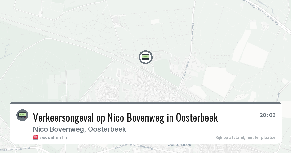 Verkeersongeval op Nico Bovenweg in Oosterbeek — 26 jul 2026