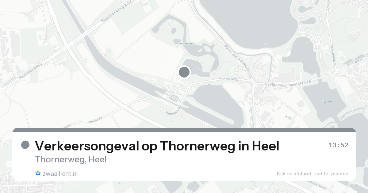 Verkeersongeval op Thornerweg in Heel — 21 aug 2026