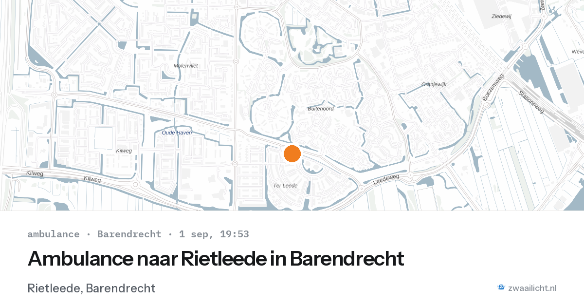 Ambulance naar Rietleede in Barendrecht — 1 sep 2026