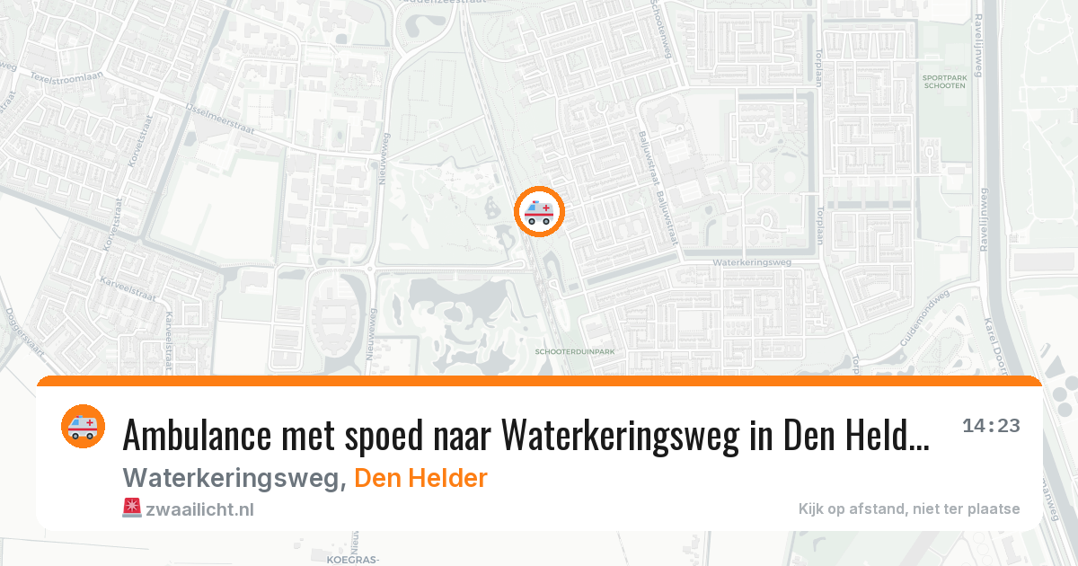 Ambulance met spoed naar Waterkeringsweg in Den Helder — 5 mei 2026