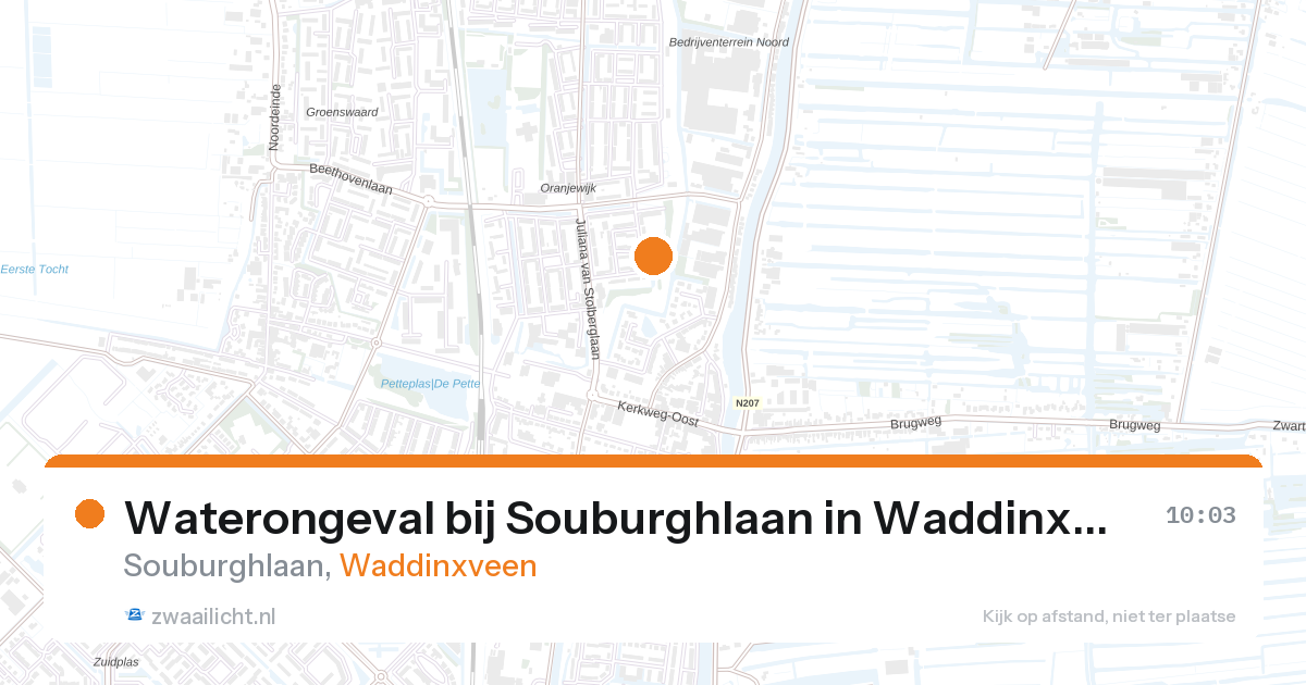 Waterongeval bij Souburghlaan in Waddinxveen — 27 aug 2026