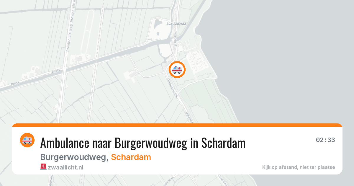 Ambulance naar Burgerwoudweg in Schardam — 29 mei 2026