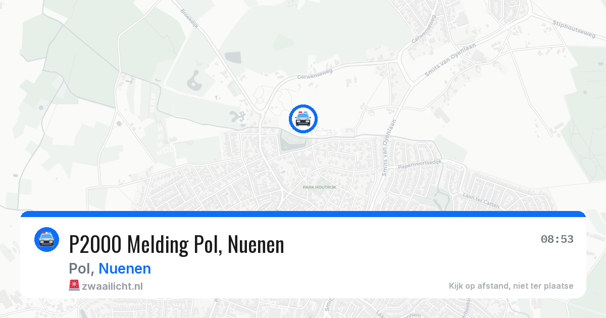 P2000 Melding Pol, Nuenen — 18 jun 2026