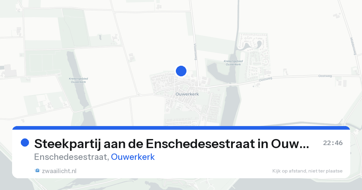 Steekpartij aan de Enschedesestraat in Ouwerkerk — 15 aug 2026
