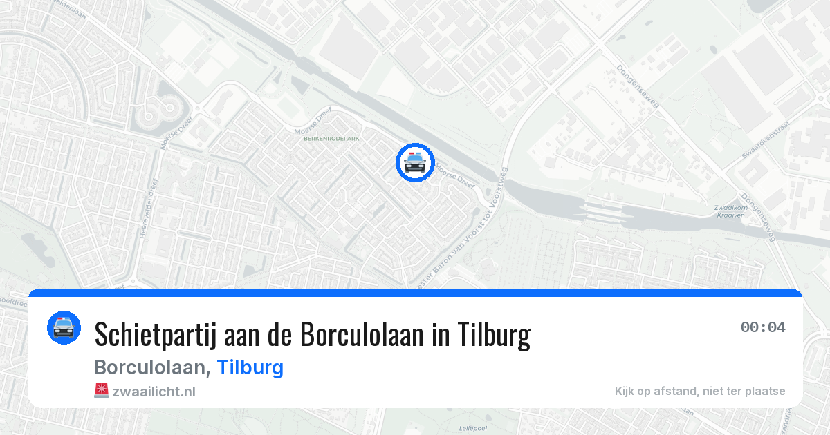 Schietpartij aan de Borculolaan in Tilburg — 9 jul 2026