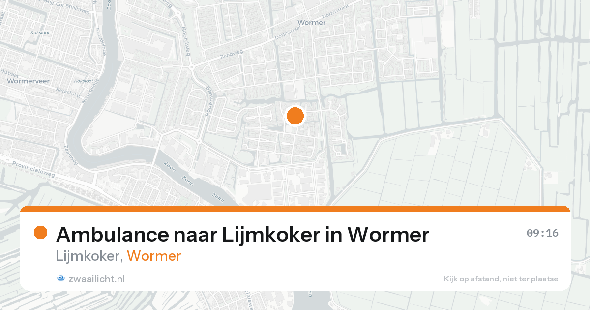 Ambulance naar Lijmkoker in Wormer — 25 aug 2026