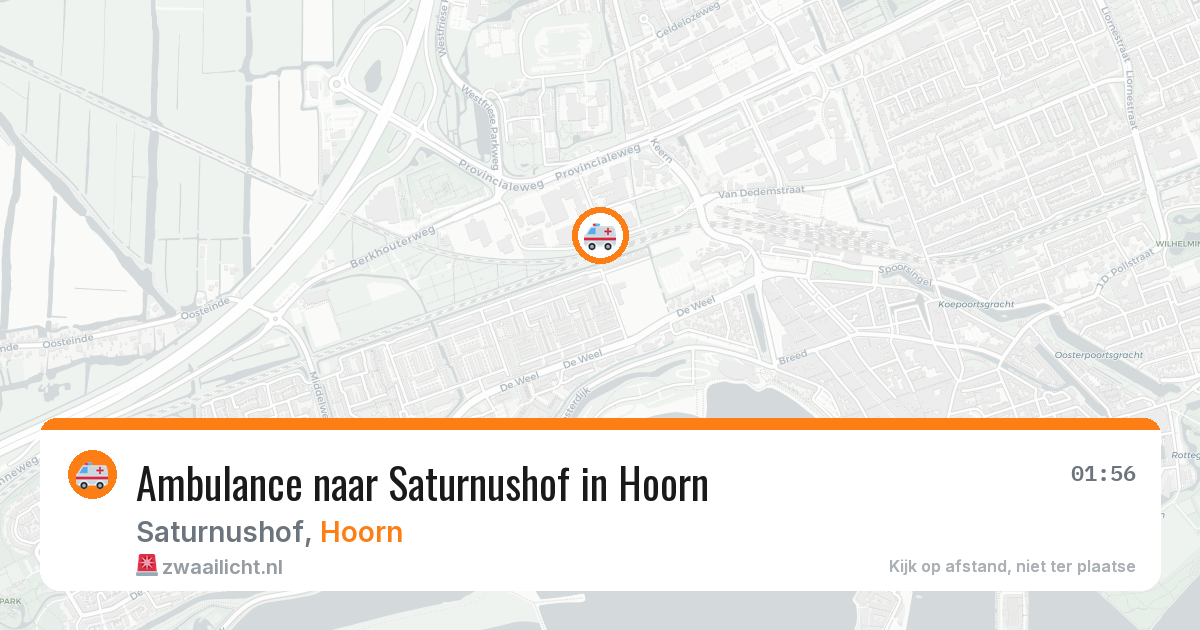Ambulance naar Saturnushof in Hoorn — 4 mei 2026