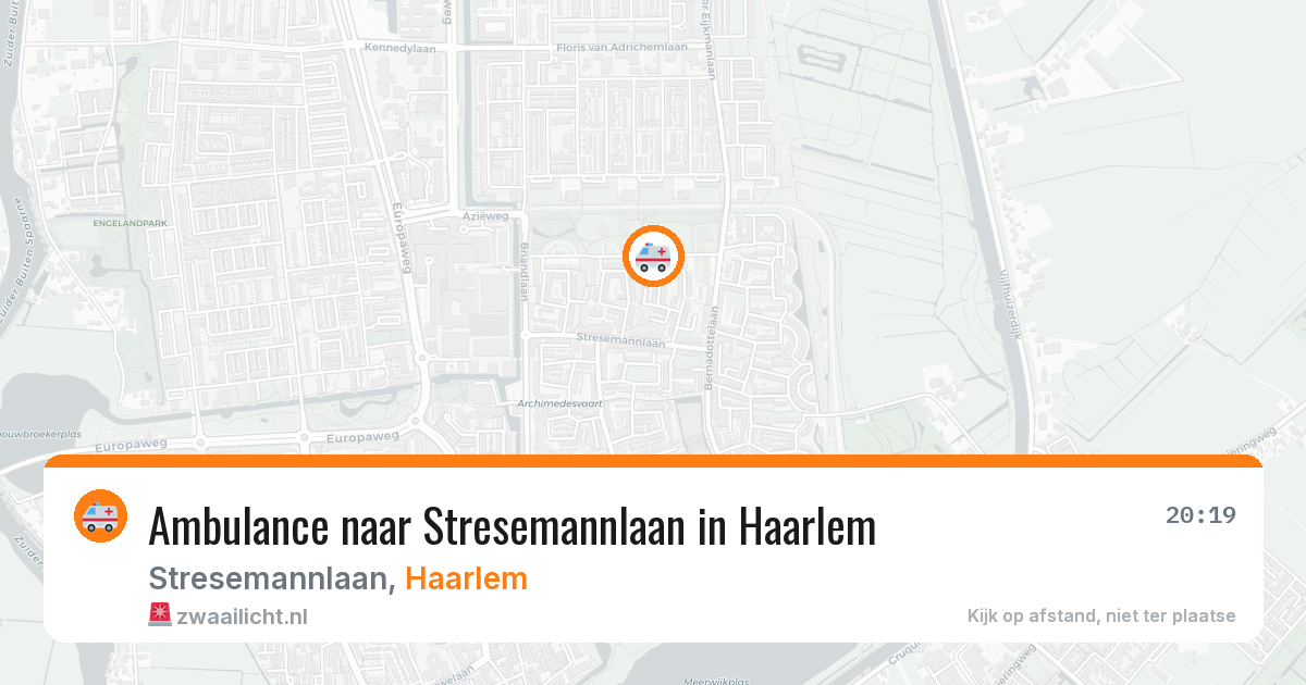 Ambulance naar Stresemannlaan in Haarlem — 22 mrt 2026