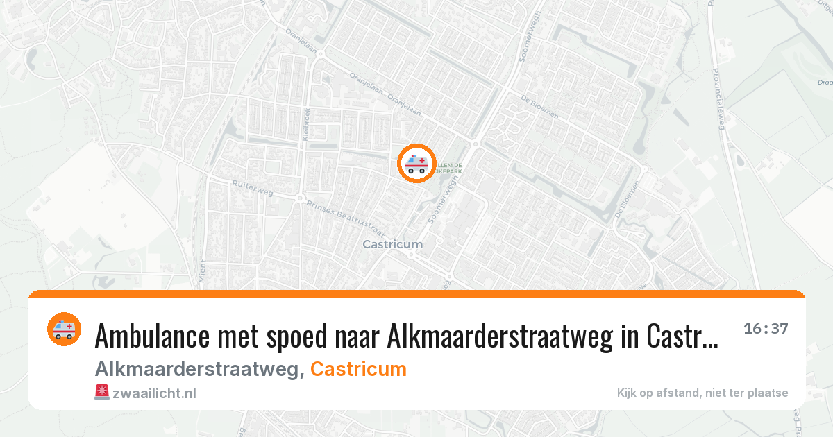 Ambulance met spoed naar Alkmaarderstraatweg in Castricum — 3 aug 2026