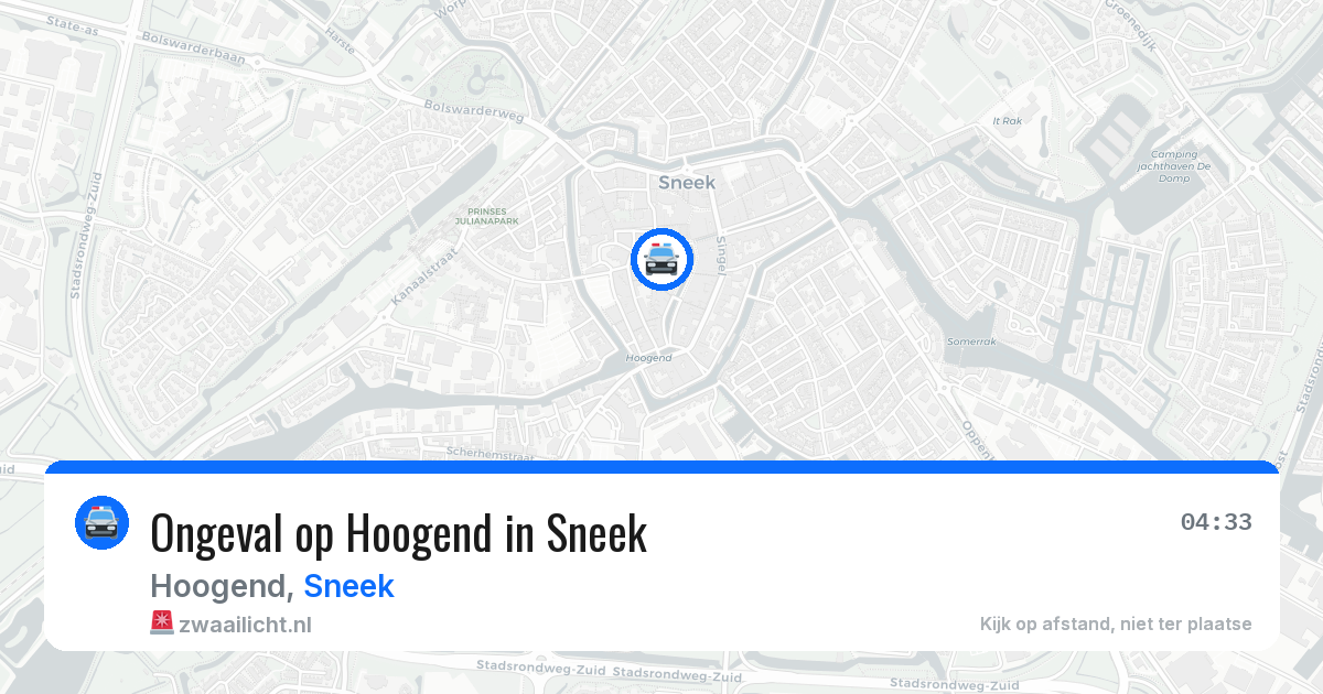 Ongeval op Hoogend in Sneek — 7 aug 2026