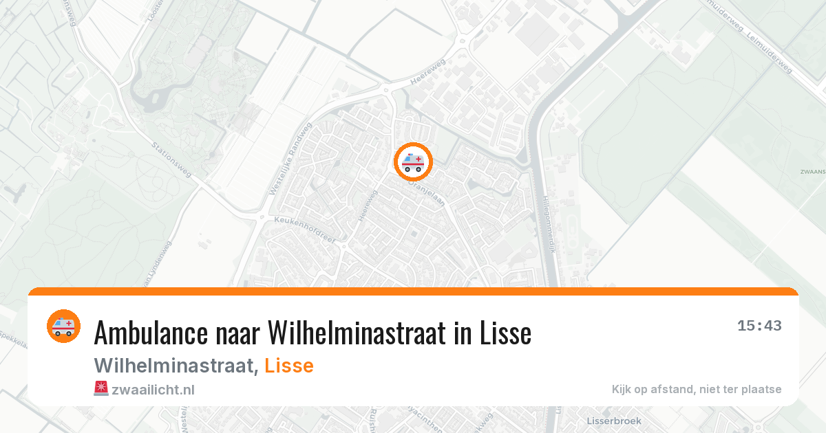 Ambulance naar Wilhelminastraat in Lisse — 13 mei 2026