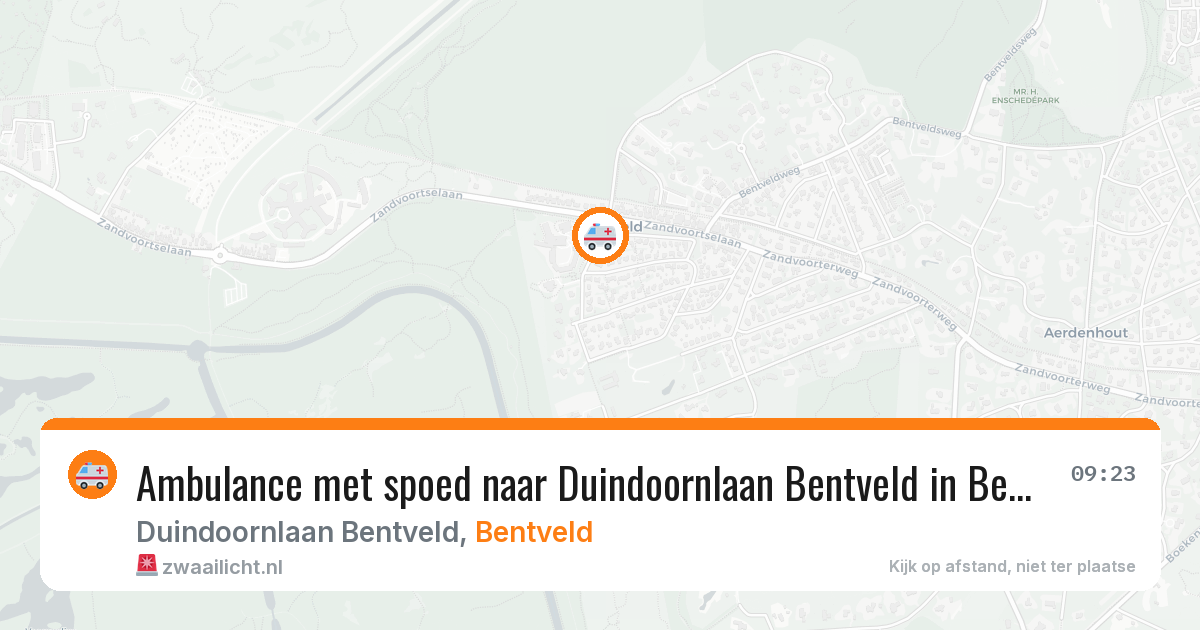 Ambulance met spoed naar Duindoornlaan Bentveld in Bentveld — 8 mei 2026