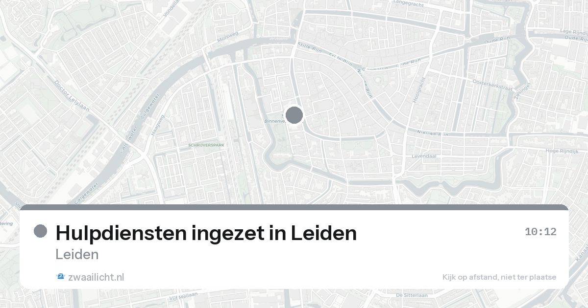 Hulpdiensten ingezet in Leiden — 17 aug 2026 | 🚨 Zwaailicht.nl