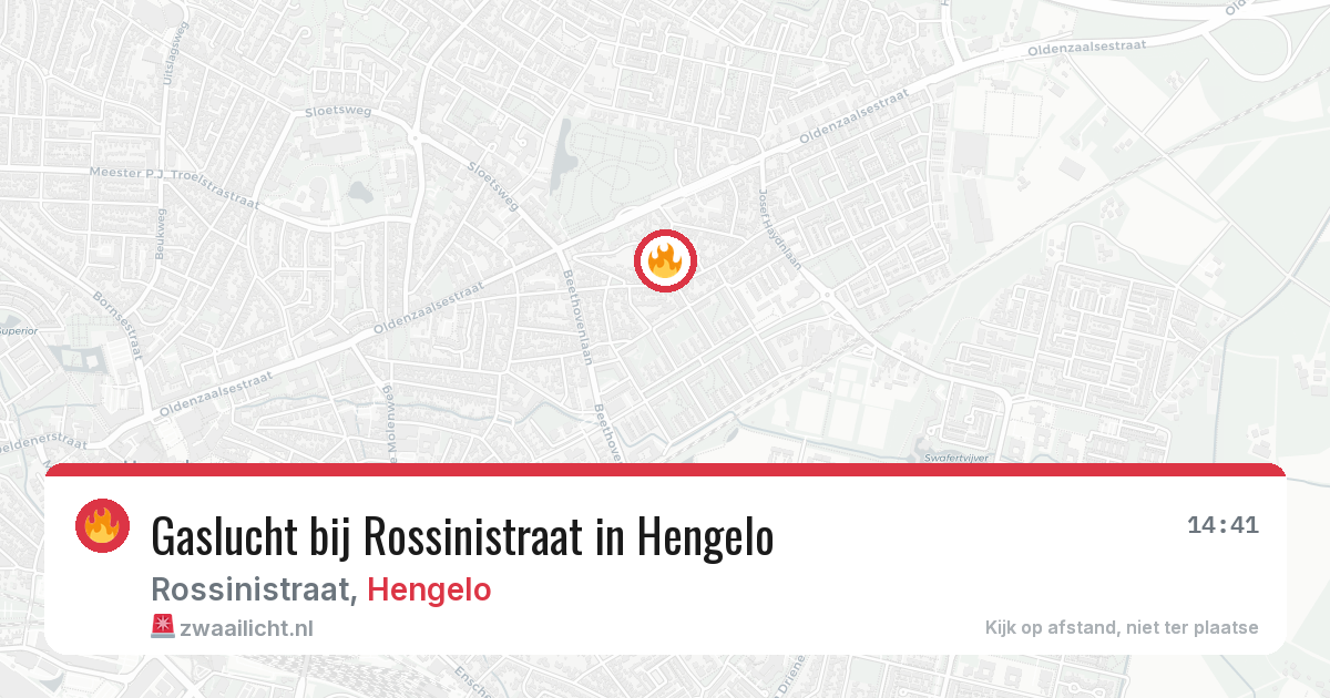 Gaslucht bij Rossinistraat in Hengelo — 4 mei 2026